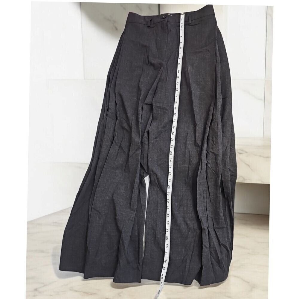 Michael Kors Linen Black Wide‎ Leg Palazzo Pants Made in Italy Size 4 ($288) - Picture 10 of 11